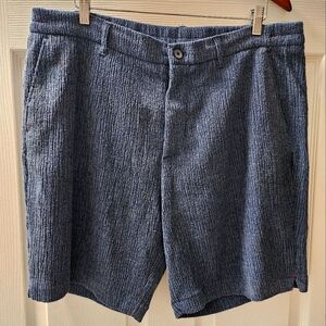 Zara Blue Textured Flat Front Men’s Shorts